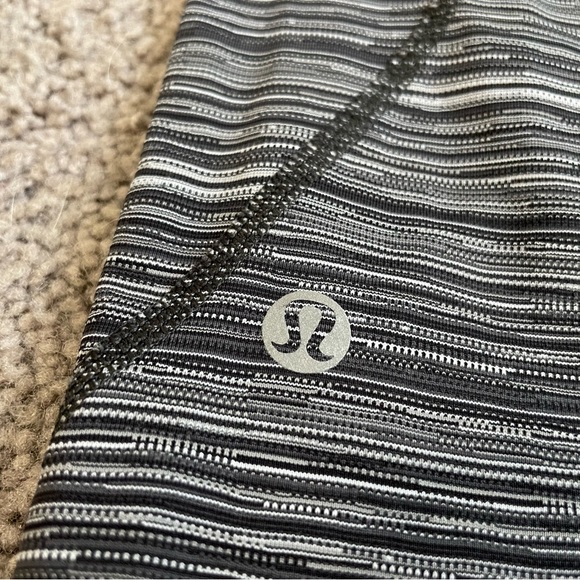 Lululemon Inspire Tight II Mesh Cyber Stripe Deep Coal RARE - Picture 13 of 15
